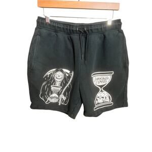 Lurking Class by Sketchy Tank Unstoppable Black Sweat Shorts Sz M Emo Y2K Dark